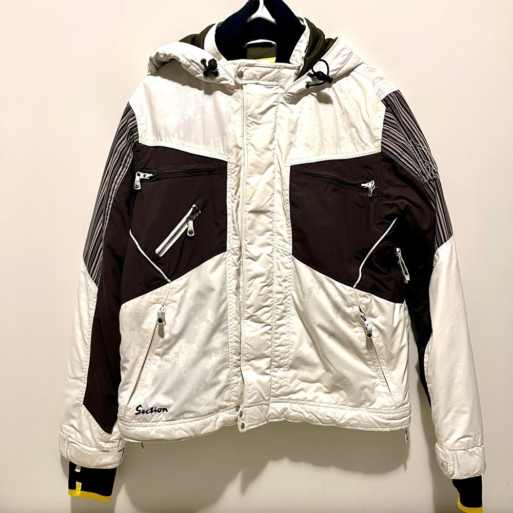 Women's Ski/Snowboard Winter Jacket - Size M - White and Brown